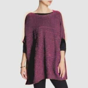 Banana republic wool blend cable knit button side poncho M/L